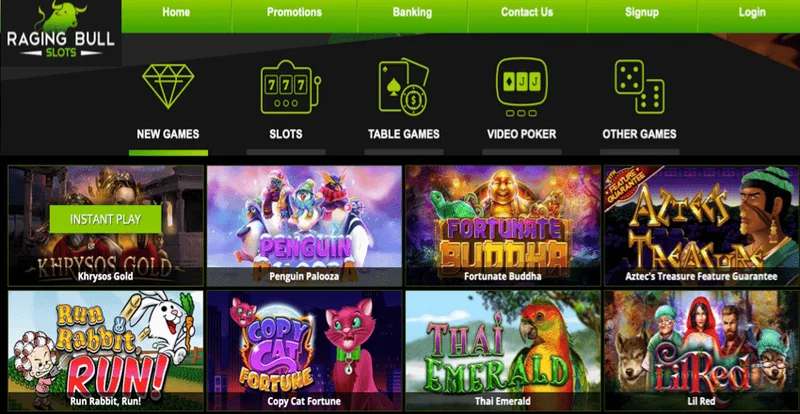 Mobile Gaming Experience at Raging Bull Casino